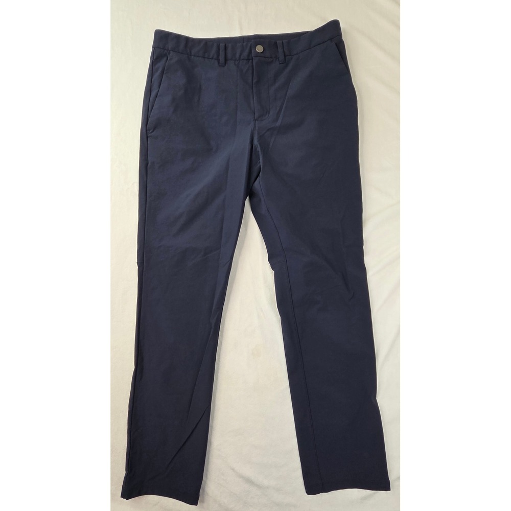 CRZ YOGA Golf Pants Mens 34W Navy Blue Slim Fit Stretch Travel Chino Excellent